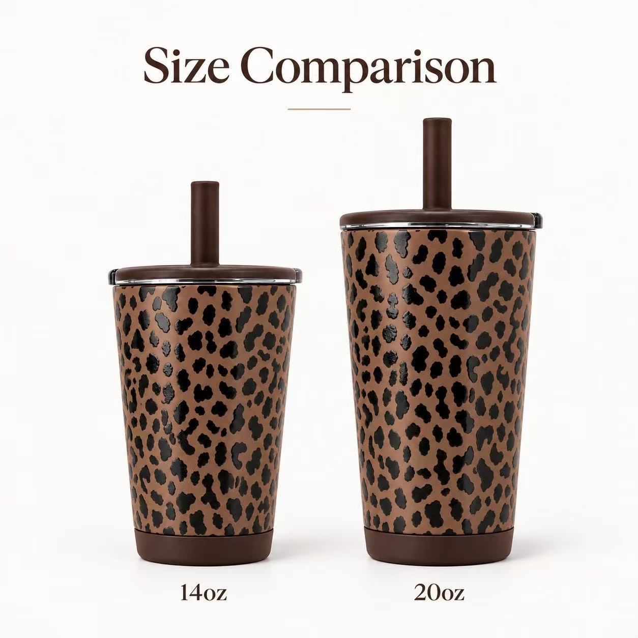 14oz and 20oz size comparison